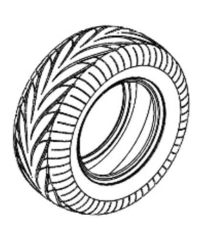 Photo of 125/60-7 Minimotors Tubeless Tire spare part