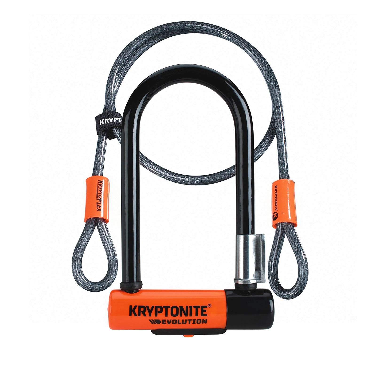 KRYPTONITE Evolution Mini-7 U字ロック&ケーブル Kryptonite - Evolution Mini-7 Lock with 4' Flex Cable - Dualtron USA