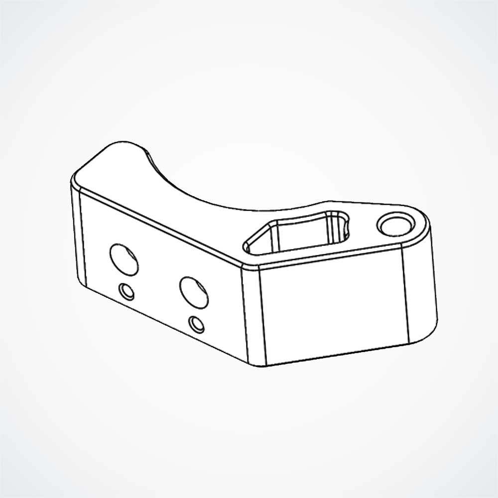 Dualtron Thunder 3 front damper mount bracket in metal for electric scooter suspension system