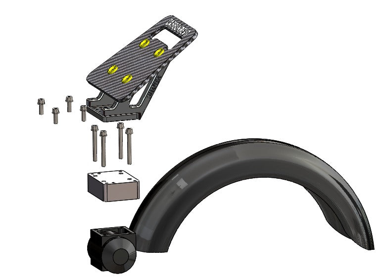 CarbonRevo Dualtron City Carbon Fiber Foot Rest Kit