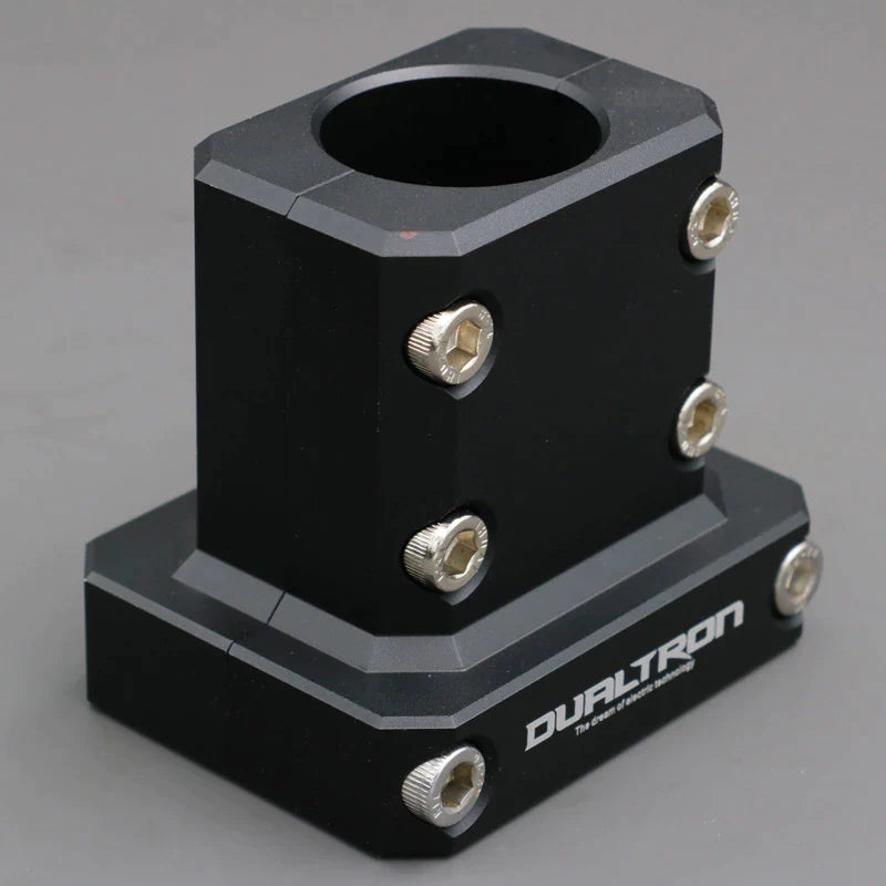 Photo of 66 No Fold Triple Clamp 2 Thru Bolt Silver Jam Nut Headset accessory